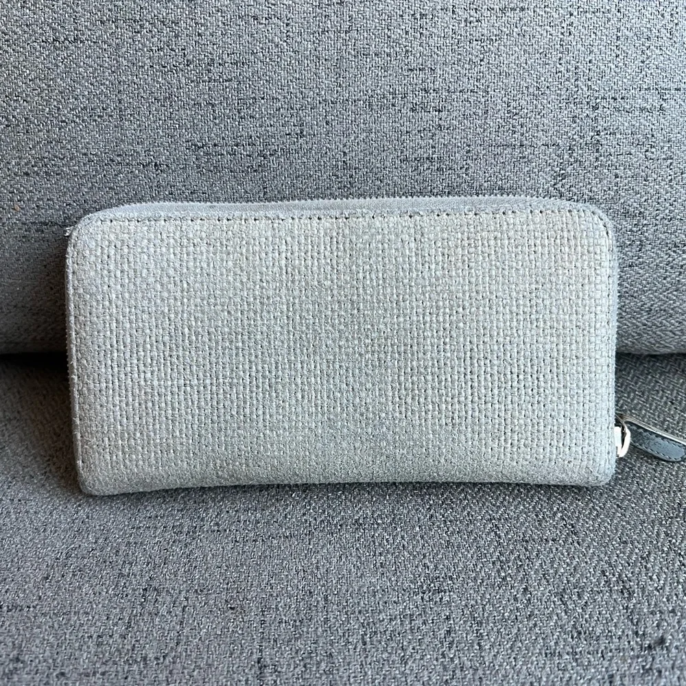 Chanel Gray Deauville Tweed Wallet